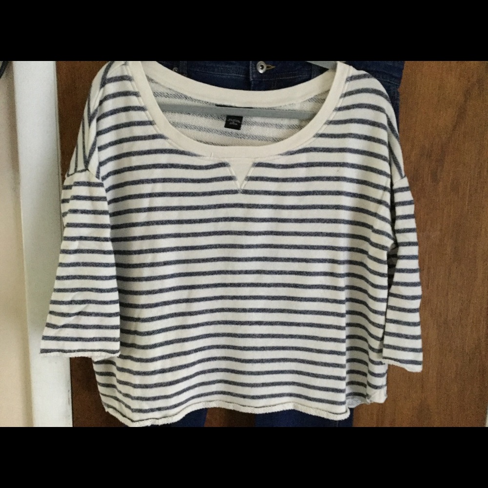 Victoria Secret Navy and White Stripe Top
